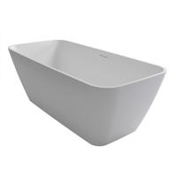 Saniclass Viggo Vrijstaand Bad - 160x75x55.5cm - Solid Surface - mat wit SW655280 - thumbnail