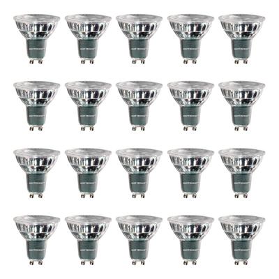Set van 20 GU10 LED spots 4 Watt Dimbaar 2700K warm wit (vervangt 50W)