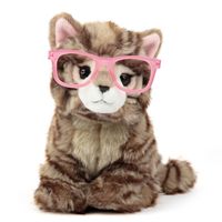 Studio Pets Paige knuffelkat met losse bril - 23 cm