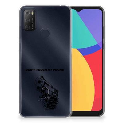 Alcatel 1S (2021) Silicone-hoesje Gun Don't Touch My Phone Alcatel 1S (2021) Silicone-hoesje Gun Don't Touch My Phone