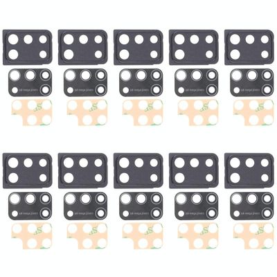 10 PCS Camera Lens Cover for Samsung Galaxy M31 SM-M315(Black)