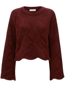 JW Anderson pull crop à design torsadé - Rouge