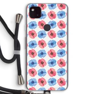Klaproosjes: Pixel 4a 5G Transparant Hoesje met koord