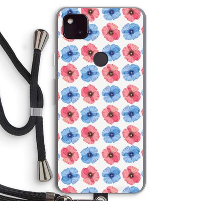 Klaproosjes: Pixel 4a 5G Transparant Hoesje met koord