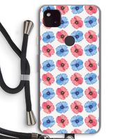 Klaproosjes: Pixel 4a 5G Transparant Hoesje met koord