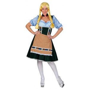 Oktoberfest jurkje groen met blauw 40-42 (L/XL)  -