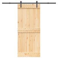 Schuifdeur met beslag 90x210 cm massief grenenhout