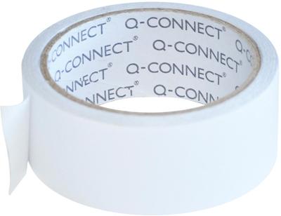 Q-CONNECT vinyl tape, dubbelzijdig, 38 mm x 10 m, 90 micron, transparant