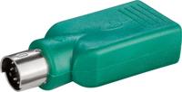 Goobay 68919 tussenstuk voor kabels USB Type-A PS/2 Groen - thumbnail
