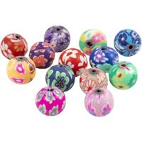 Creativ Company Fimo-kralen, d 10 mm, gatgrootte 1 mm, 50 stuk/ 1 zak