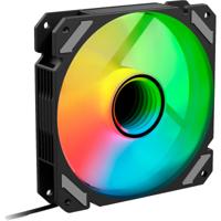 Sharkoon shark mirror rgb pwm case fan (zwart, 120 x 120 x 25 mm)