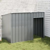 VidaXL Hondenhok met dak 153x91x110 cm staal antracietkleurig