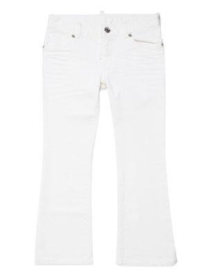 DSQUARED2 KIDS jean à logo appliqué - Blanc