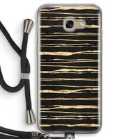 Gouden strepen: Samsung Galaxy A5 (2017) Transparant Hoesje met koord