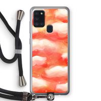 Lichte Wolken: Samsung Galaxy A21s Transparant Hoesje met koord