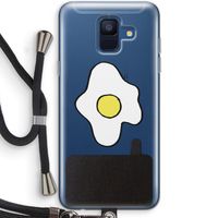 Spiegelei: Samsung Galaxy A6 (2018) Transparant Hoesje met koord