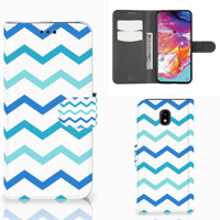 Samsung Galaxy A70 | Telefoon Hoesje | Zigzag Blauw