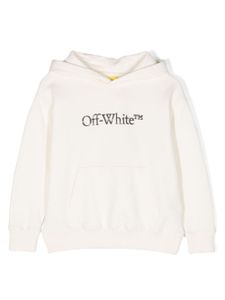 Off-White Kids hoodie en coton à logo imprimé - Blanc