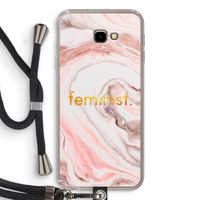 Feminist: Samsung Galaxy J4 Plus Transparant Hoesje met koord