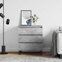 Dressoir 60x35x70 cm bewerkt hout betongrijs - thumbnail