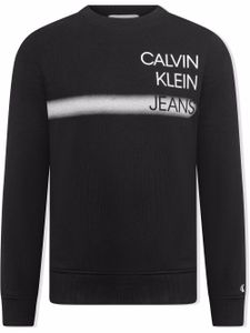 Calvin Klein Kids sweat à logo imprimé - Noir