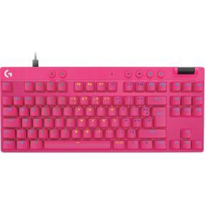 Logitech G PRO X TKL RAPID toetsenbord Gamen USB AZERTY Frans Roze