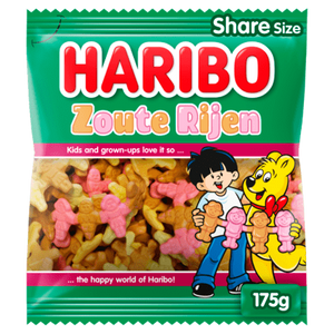 Haribo Haribo - Zoute Rijen 175 Gram 14 Stuks