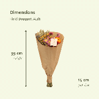 Droogbloemen Field Bouquet Multi - Ø15cm - ↕35cm