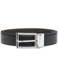 Zegna ceinture en cuir à boucle - Marron