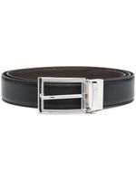 Zegna ceinture en cuir à boucle - Marron