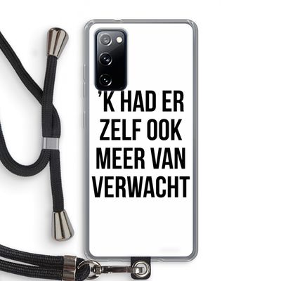 Meer verwacht: Samsung Galaxy S20 FE / S20 FE 5G Transparant Hoesje met koord