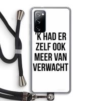 Meer verwacht: Samsung Galaxy S20 FE / S20 FE 5G Transparant Hoesje met koord Meer verwacht: Samsung Galaxy S20 FE / S20 FE 5G Transparant Hoesje met koord