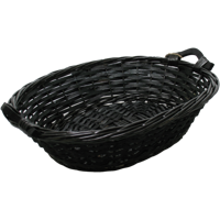 Mand | riet | 43x35x12cm | zwart