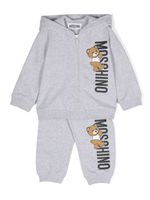 Moschino Kids survêtement en coton à logo imprimé - Gris - thumbnail