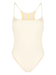 Sunnei maillot de bain rayé à design réversible - Jaune