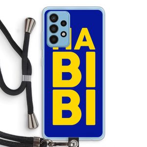 Habibi Blue: Samsung Galaxy A52 Transparant Hoesje met koord