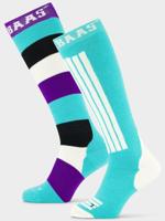 Poederbaas Skisokken 2-pack Striped Mint-31/34
