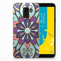 Samsung Galaxy J6 2018 TPU Case Purple Flower