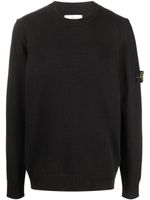 Stone Island pull en maille à motif Compass signature - Noir