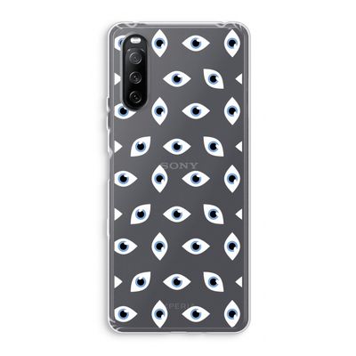 Eyes pattern: Sony Xperia 10 III Transparant Hoesje