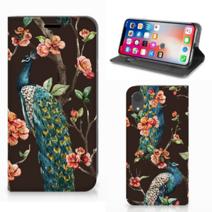 Apple iPhone Xr Hoesje maken Pauw met Bloemen