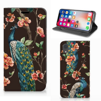 Apple iPhone Xr Hoesje maken Pauw met Bloemen - thumbnail