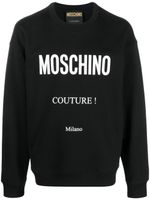 Moschino pull à logo imprimé - Noir