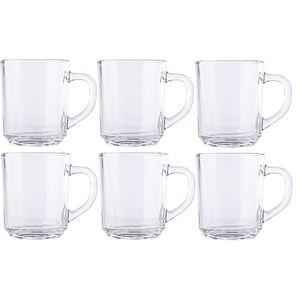 6x Theeglazen/koffieglazen 250 ml