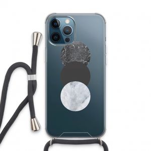 Marmeren cirkels: iPhone 13 Pro Max Transparant Hoesje met koord