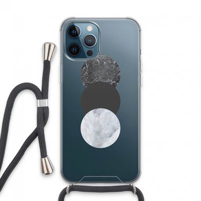 Marmeren cirkels: iPhone 13 Pro Max Transparant Hoesje met koord