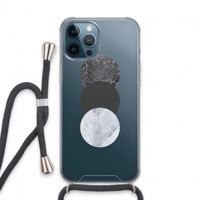 Marmeren cirkels: iPhone 13 Pro Max Transparant Hoesje met koord