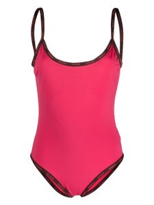 Moncler maillot de bain à bande logo - Rose