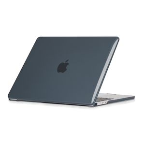 Lunso MacBook Air 13 inch (2022-2025) cover hoes - case - Glanzend Zwart
