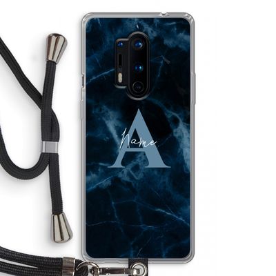 Midnight Marble: OnePlus 8 Pro Transparant Hoesje met koord